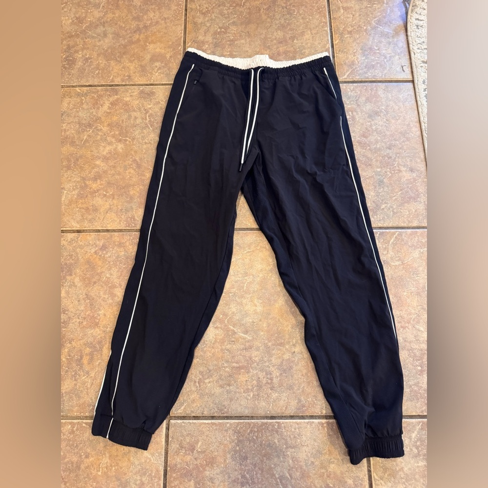 Athleta Women's Black Joggers with White Trim